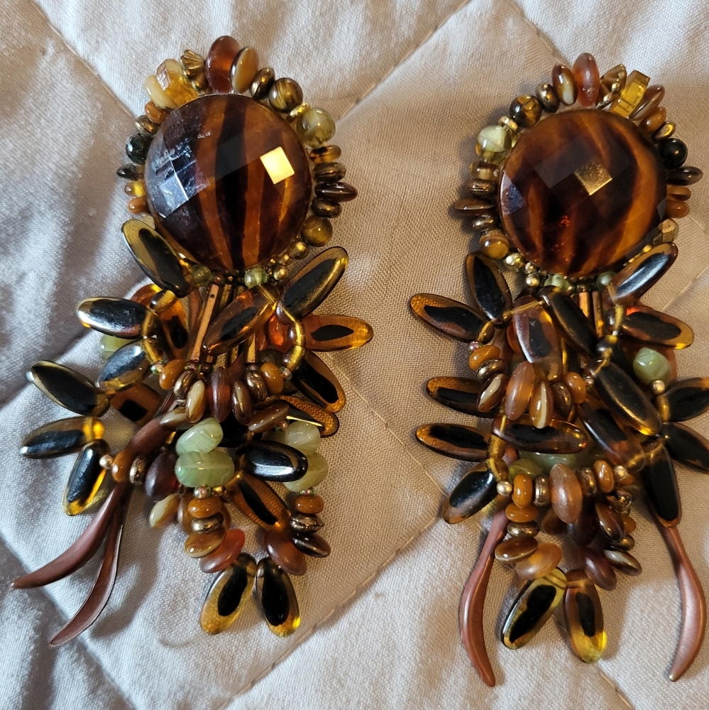 Vintage Beaded Post Earrings